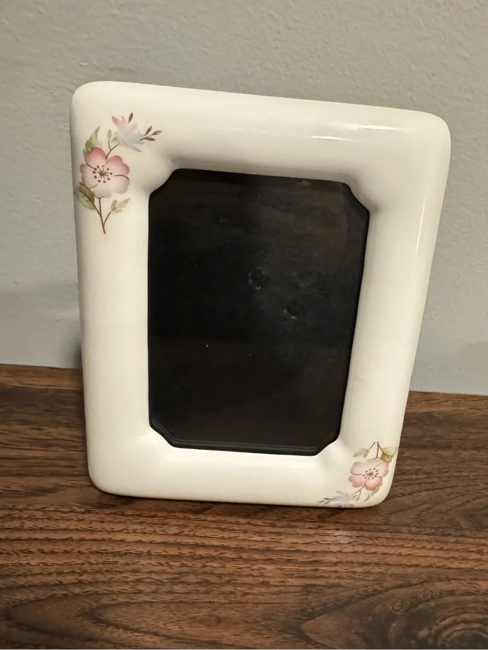 Vintage Ceramic Floral Picture Frame Cottagecore
